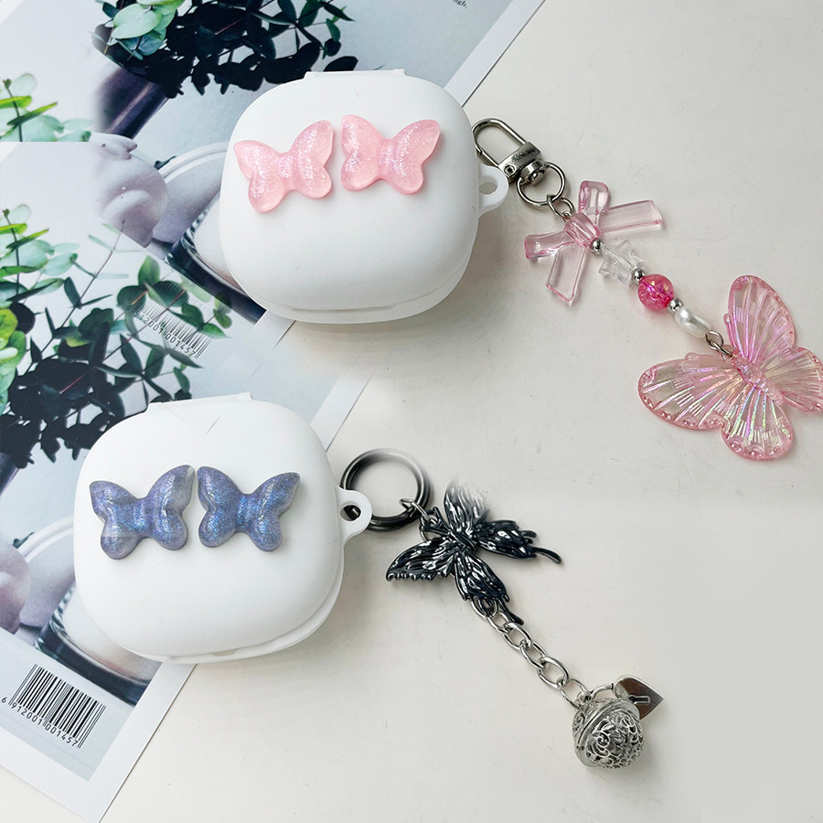 ฝาครอบดอกไม้สําหรับ Redmi Buds 6 Play Case พร้อมkeychian เคสหูฟังซิลิโคน Redmi Buds 6Play