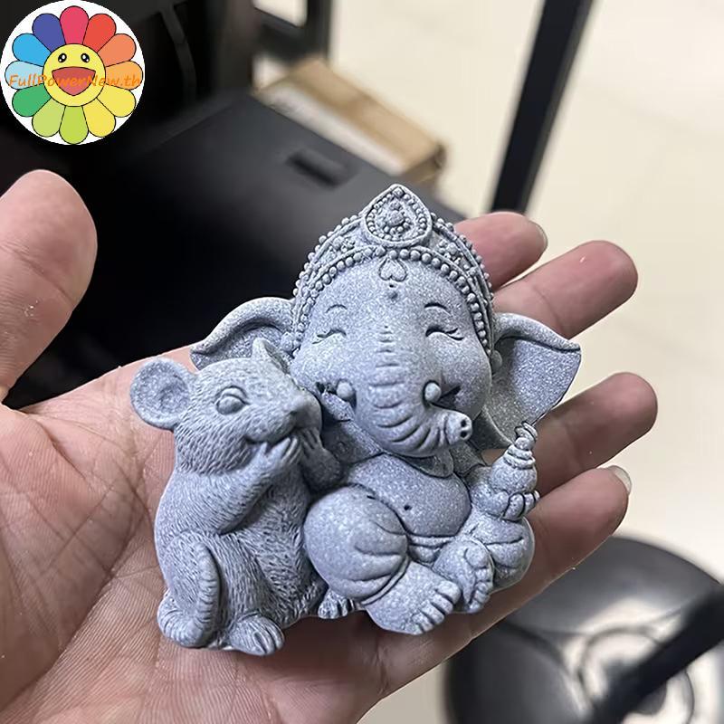 พลัง รูปปั้นช้าง 1 ชิ้นพร้อมมือจับมือในตําแหน่งสวดมนต์ รูปปั้นช้างผู้พิทักษ์ สําหรับตกแต่งบ้าน ไทย