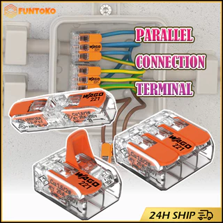 สินค้ามีคุณภาพ ชุด5ชิ้น WAGO Connector ตัวต่อเชื่อมสายไฟ 221-412/ 221-413/ 221-2411รองรับ 450V 32A ต่อเร็ว ใช้งานง่าย