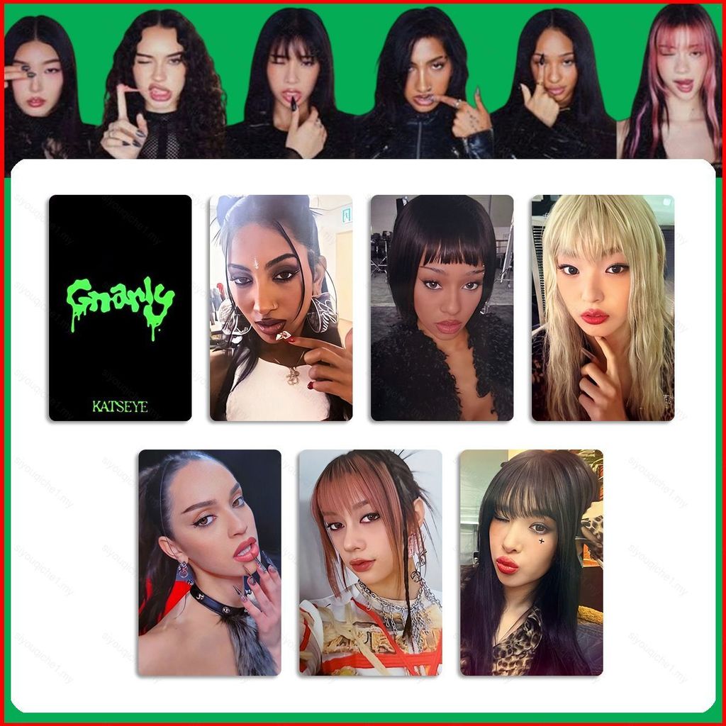 SY2 6 ชิ้น/เซ็ต KATSEYE การ์ด LOMO อัลบั้ม GNALRY โปสการ์ดคอลเลกชันดาวอุปกรณ์ต่อพ่วง YS2