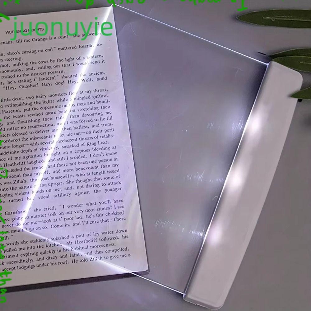 JUONUYIE ไฟอ่านหนังสือ, โคมไฟหนังสือ LED โปร่งใสความสว่างสูง, อุปกรณ์ป้องกันดวงตาอเนกประสงค์แบบพกพาแผงแบนไฟกลางคืนบ้าน