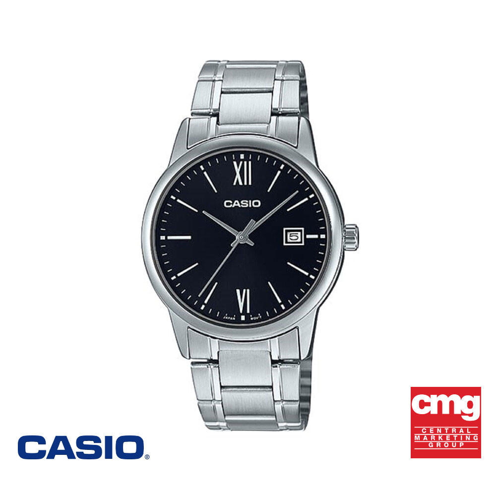 CASIO นาฬิกาข้อมือ CASIO รุ่น MTP-V002D-1B3UDF สายสเตนเลสสตีล สีดำ
