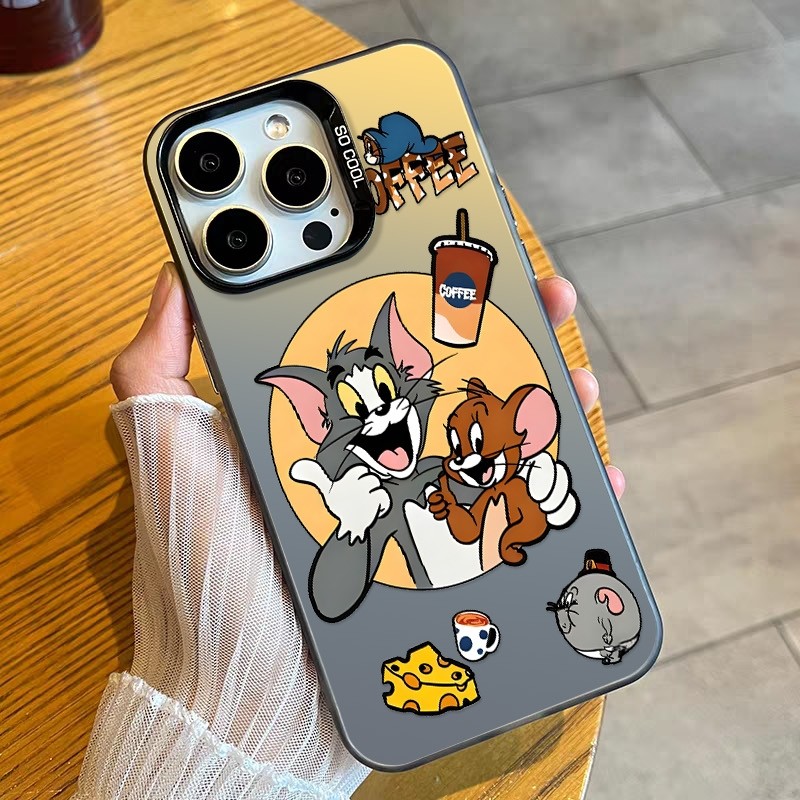 สนุกการ์ตูนแมวเมาส์เคสโทรศัพท์เข้ากันได้iPhone 7Plus 13Proพรีเมี่ยม15Plus 14ProMaxอินเทรนด์16Pro 12P