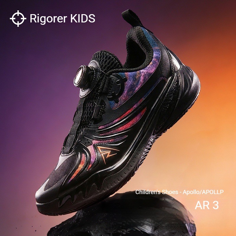 RIGORER Austin Reaves AR3 Apollo รองเท้าบาสเก็ตบอลสำหรับเด็กและเยาวชน ปุ่มหมุน ระบายอากาศดี