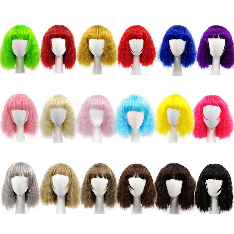 วิกผม 여성 ผมม้วนและหยิก สไตล์ข้าวโพด สำหรับคอสเพลย์ NDB1