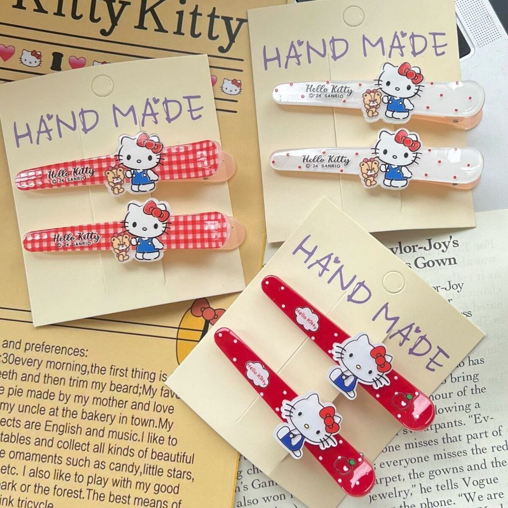 กิ๊บsanrio แท้ กิ๊บ sanrio เพชร Sanrio Katie Ins Duckbill กิ๊บติดผมแบบญี่ปุ่นน่ารัก มาพร้อมคลิปดีไซน