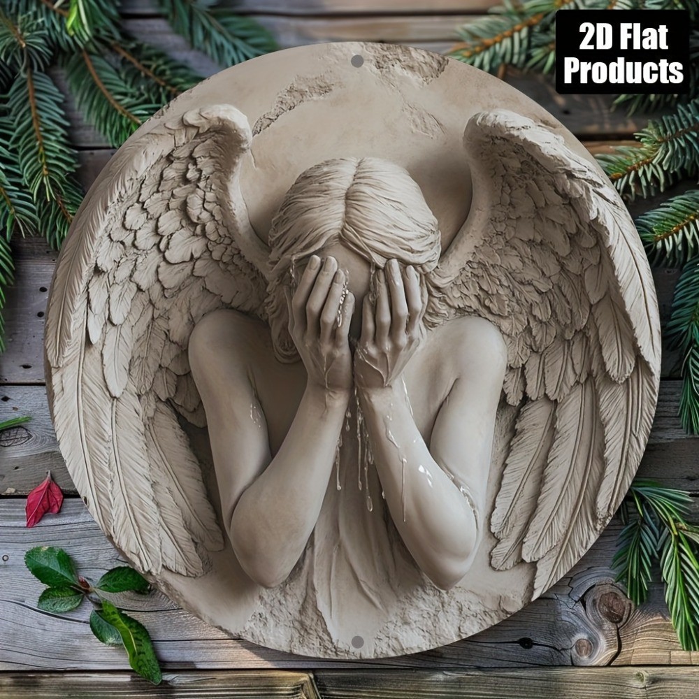 HELLOYOUNG Vintage Metal Wall Decor Angel Home Bar Kitchen Office เครื่องประดับของขวัญคริสต์มาส