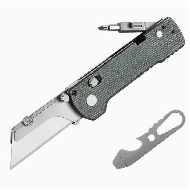 Olight OKNIFE U1 Pro ด้ามจับ Carbon Fiber คัดเตอร์พับได้ เปลี่ยนใบได้ พร้อมไขควงขนาดเล็ก