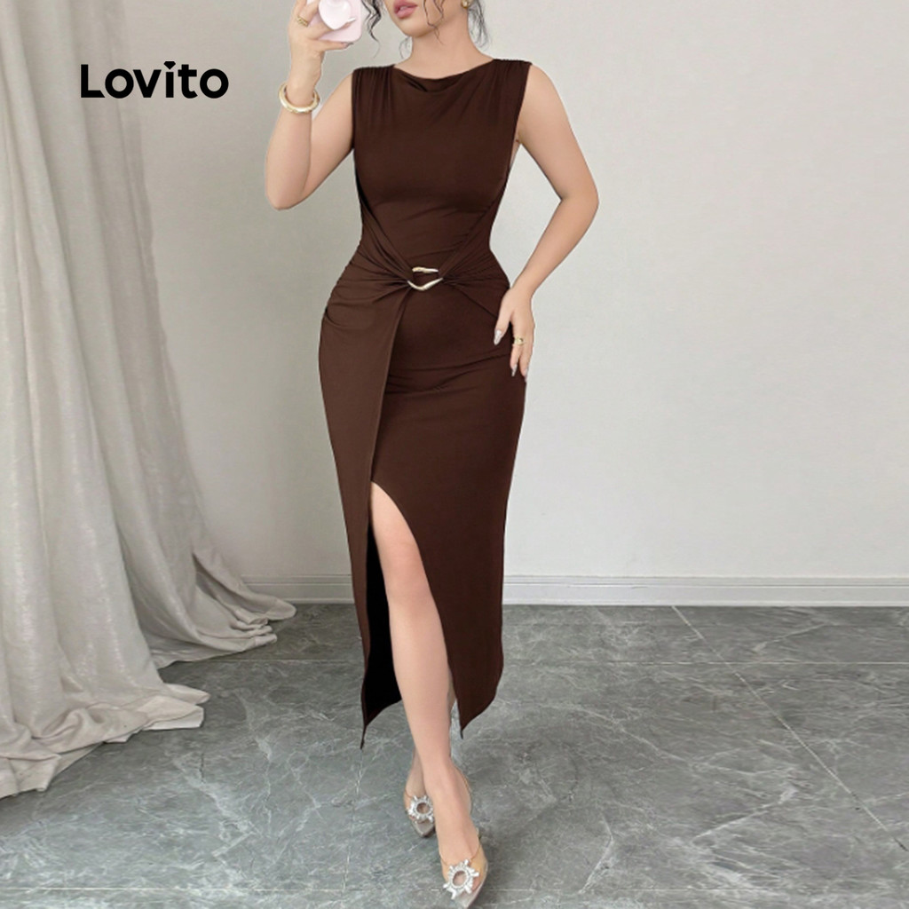 Lovito  เดรสเซ็กซี่ เดรสโลหะสีน้ําตาลทรงอสมมาตร สําหรับผู้หญิง.

เดรสเซ็กซี่ เดรสโลหะสีน้ําตาลทรงอสมมาตร สําหรับผู้หญิง. L171AD003 ราคา ถูกที่สุด ดีลบีเคเค แกลเลอรีภาพที่ 2