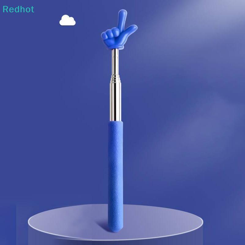 <Redhot>Retractable Teacher Pointer Finger Design StainlessSteel Telescopic School Teaching Pointer 