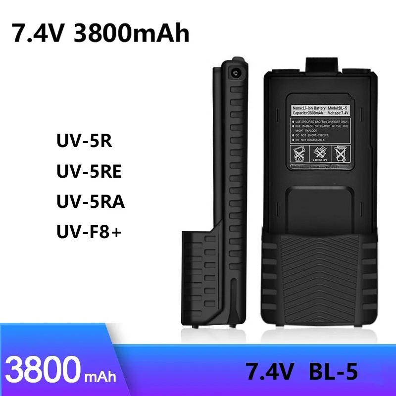 Compatible with BaoFeng UV-5R Plus 7.4V 3800mAh Rechargeable Battery UV5R Radio Accessories Walkie T