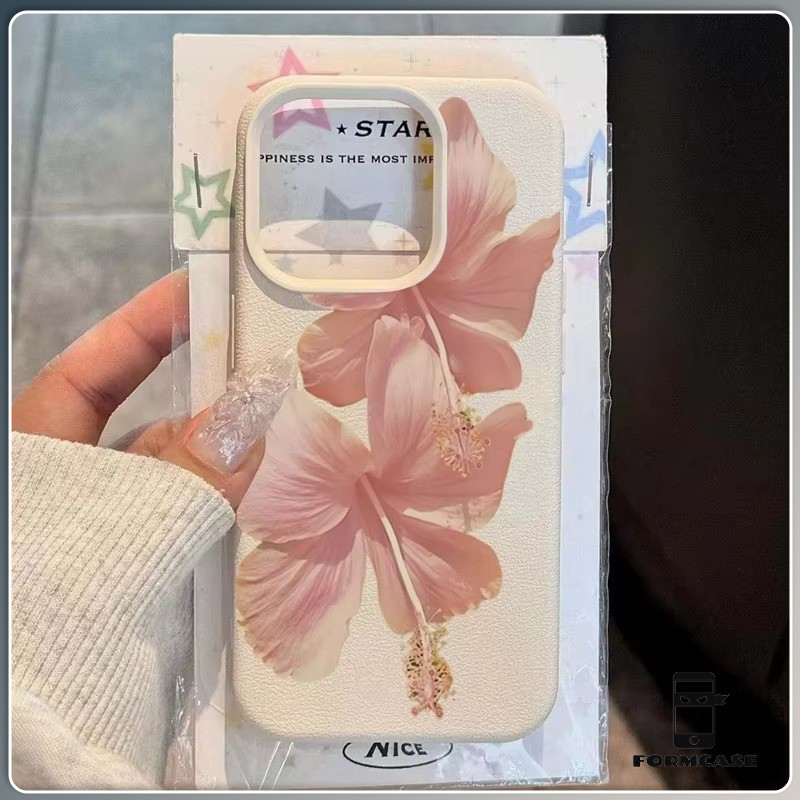 แอปเปิ้ลโทรศัพท์ ดอกนาร์ซิสซัสสีชมพู สำหรับ iPhone เคสไอโฟน 13 12 11 PRO MAX X XS MAX 16 15 14 XR 7/8PLUS