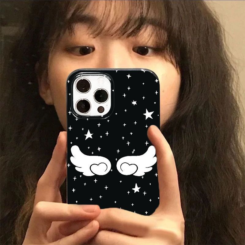 Angel Wings เหมาะสําหรับเคสโทรศัพท์ Apple 15promax iPhone13/14/15/11 Soft Case 12/7P/8p/XR เคสโทรศัพ