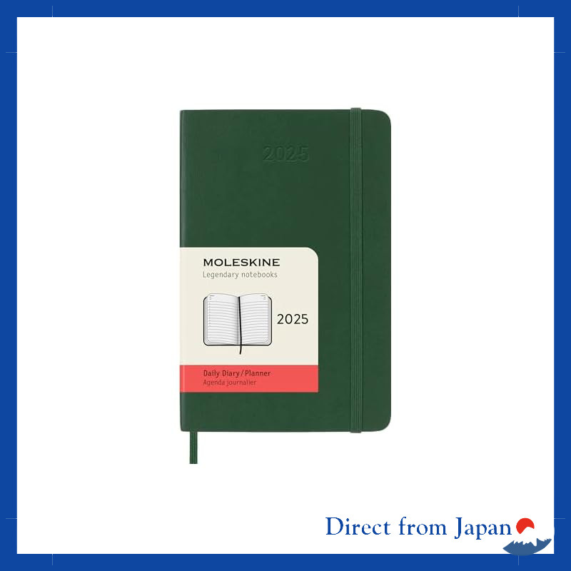 Moleskine 2025 Daily Diary - 1 Page per Day, Start January, 12 Months, Pocket Size (9cm x 14cm), Sof