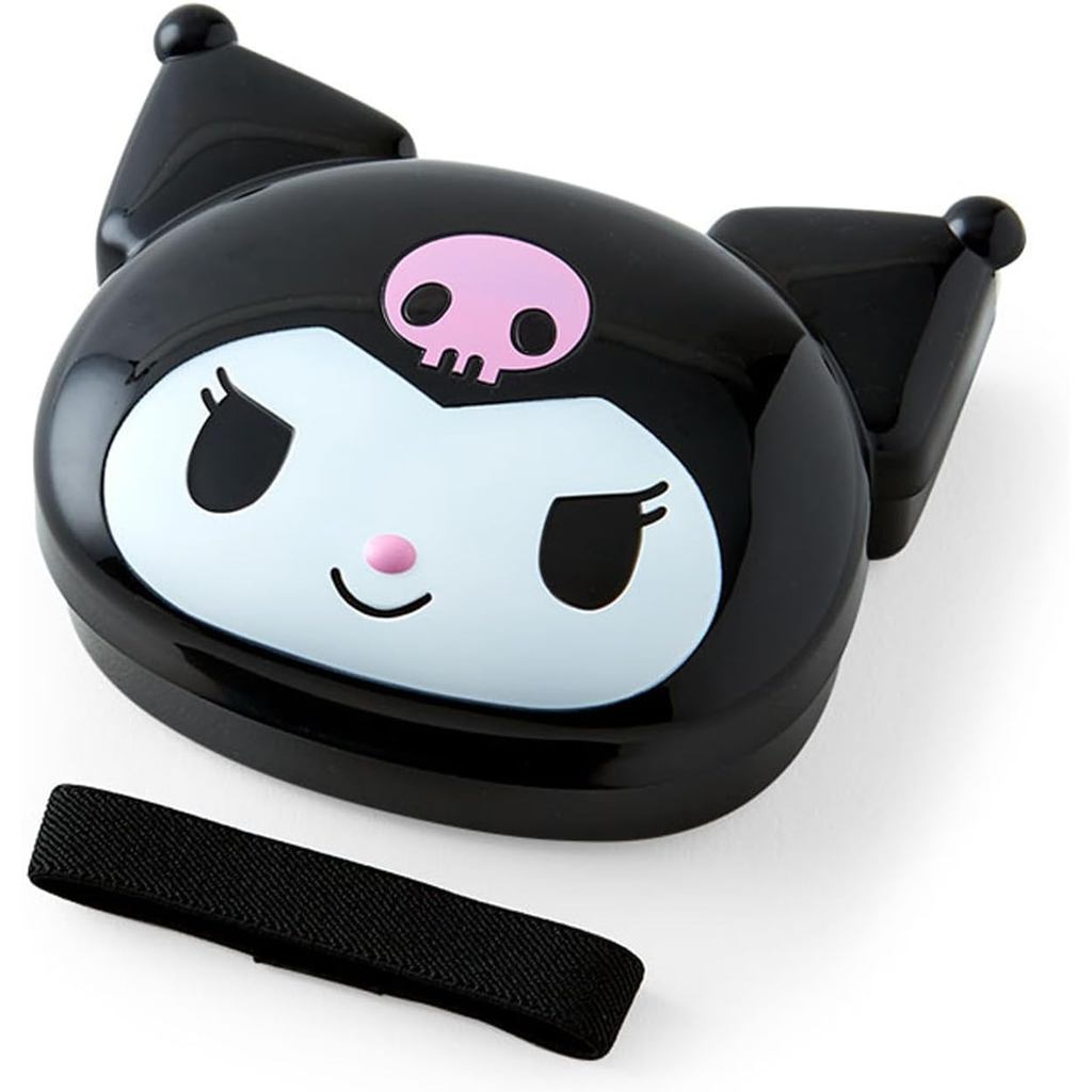 【■】Direct from Japan-Sanrio Face Shaped Lunch Box Kuromi Bento Box Microwave 631477