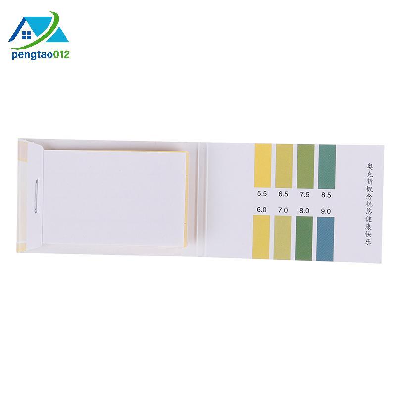 Pengatao12 80Strips Meters Meters ตัวบ่งชี้ค่า PH 5.5-9.0 กระดาษทดสอบ Litmus กรดอัลคาไลน์ใหม่