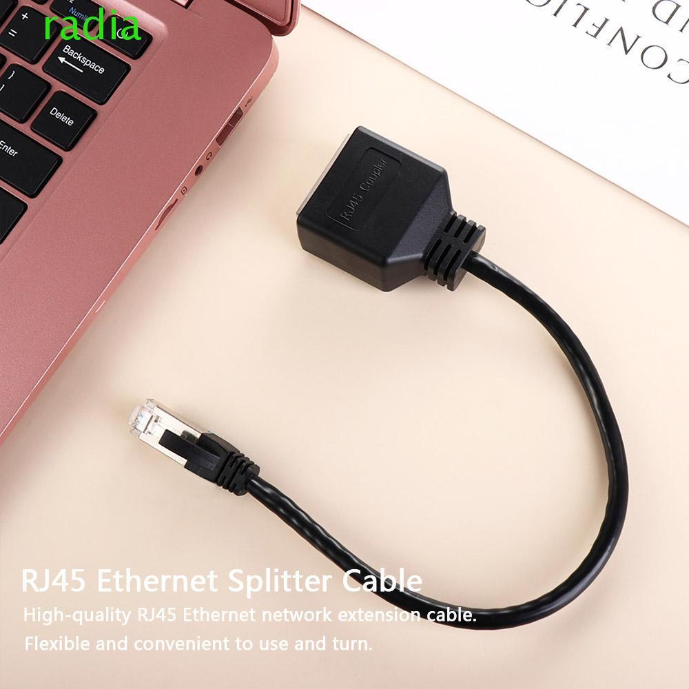 RADIANTZAP Gigabit Ethernet Splitter Extension Cable ทนทาน LAN Ethernet Cable Splitter Cable Network