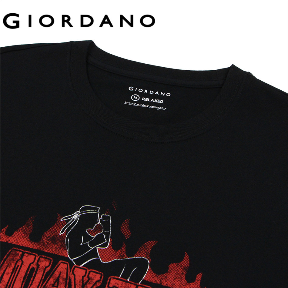 GIORDANO เสื้อยืดผู้ชาย Men’s Muay Thai Printed Tee 01096349 ราคา ถูกที่สุด ดีลบีเคเค แกลเลอรีภาพที่ 3