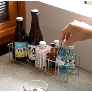 Omocha | ชั้นวางของสแตนเลส 304 ทรงแคบ ชั้นวางของในห้องน้ำ/ครัว Stainless Steel Storage Basket