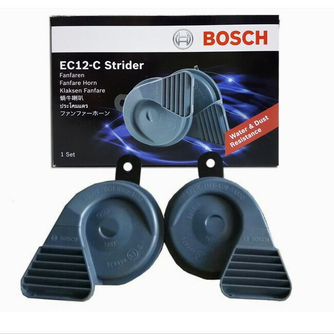 แตรหอยโข่ง BOSCH EC12-C Strider กันน้ำ 1คู่ แตรรถยนต์ 12V