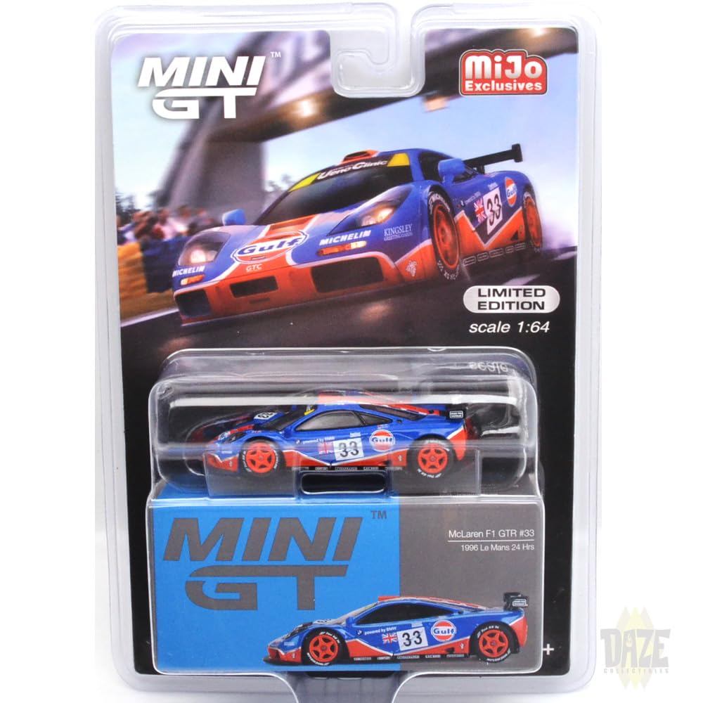 MINI GT 1:64 Scale MiJo TOYS - McLAREN F1 GTR #33 1996 LE MANS 24Hr GULF America MiJo Toys Limited M