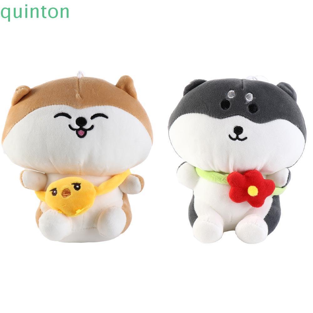 QUINTON Husky สุนัขตุ๊กตาของเล่น Plushie ปัจจุบัน Appease ของเล่นตุ๊กตาตุ๊กตาตุ๊กตามาพร้อมกับของเล่น