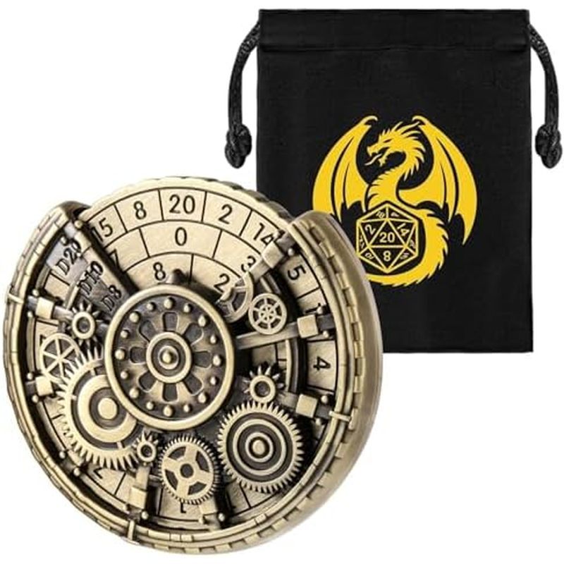 ชุดลูกเต๋า Spinner DND Metallic D & D D D Dice, Gear Roulette Dice Spinner สําหรับชุดลูกเต๋า DND, D 