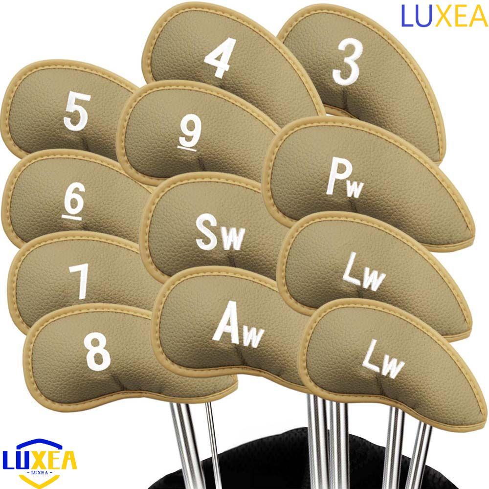 LUXEA Golf Iron Headcover Set สำหรับไม้กอล์ฟหมายเลข 4-9 และพิเศษ ชุดป้องกันหัวไม้กอล์ฟพร้อมการออกแบบตัวเลข