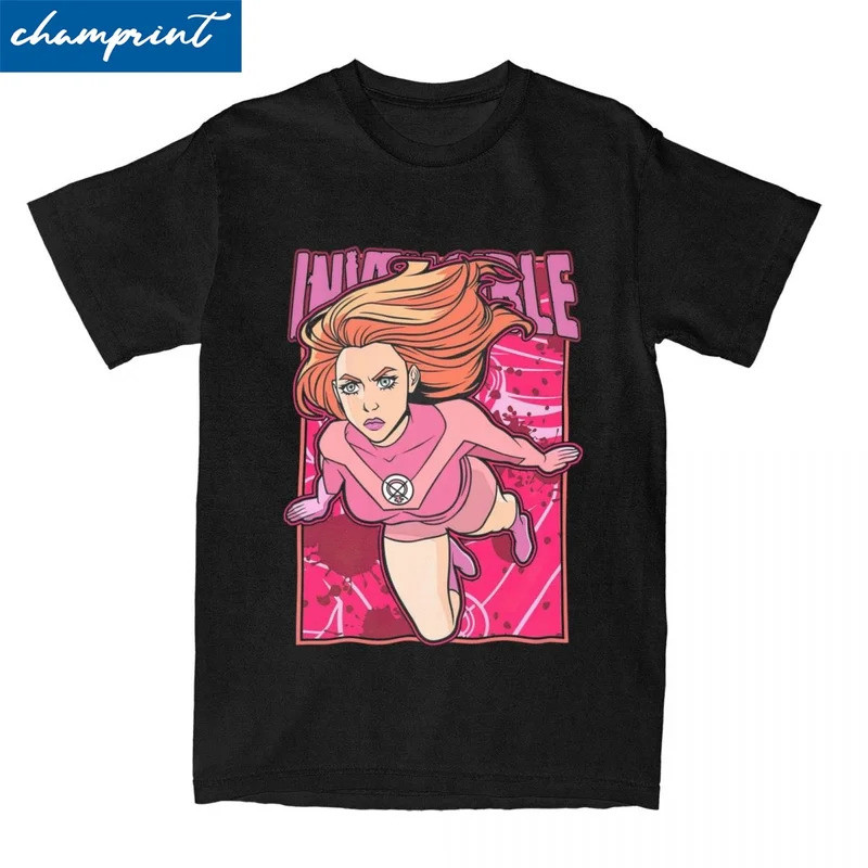 เสื้อยืดคอตตอนลาย Atom Eve จาก Invincible สำหรับผู้ชายและผู้หญิง เสื้อแขนสั้นคอกลม ของขวัญวันเกิด