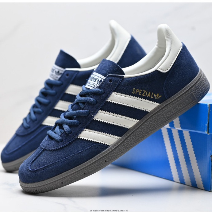 Handball Spezial Retro Casual รองเท้าผ้าใบสีน้ําเงินเข้ม