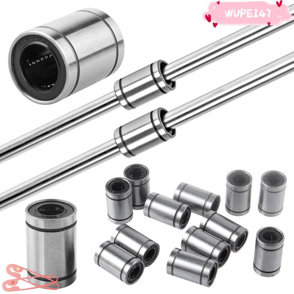 WUPEI47AD Bushing เหล็กสําหรับเครื่องพิมพ์แท่งชุบนิกเกิลเพลา LM3UU LM4UU LM5UU LM6UU