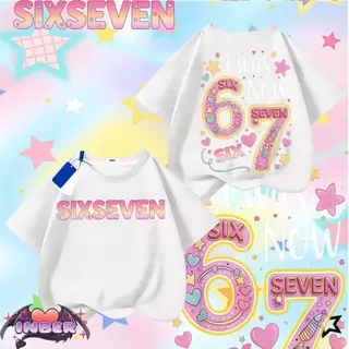 ครึ่งราคา ผ้าฝ้ายแท้ 100% ซีรี่ส์มีมสุดฮิต SIX-SEVEN พิมพ์ลายคุณภาพสูง สไตล์เกาหลีเรียบง่าย ซีรี่ส์ลายใหญ่ เหมาะสำหรับทุ