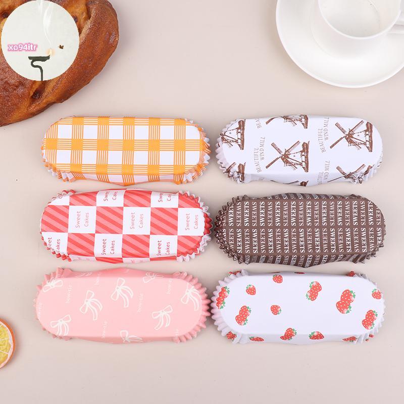 XOITR 100 ชิ้นทิ้ง Cupcake Liners Greaseproof ถ้วยเบเกอรี่ Non-Sti กระดาษเบเกอรี่ถ้วยเรือรูปร่างเค้ก