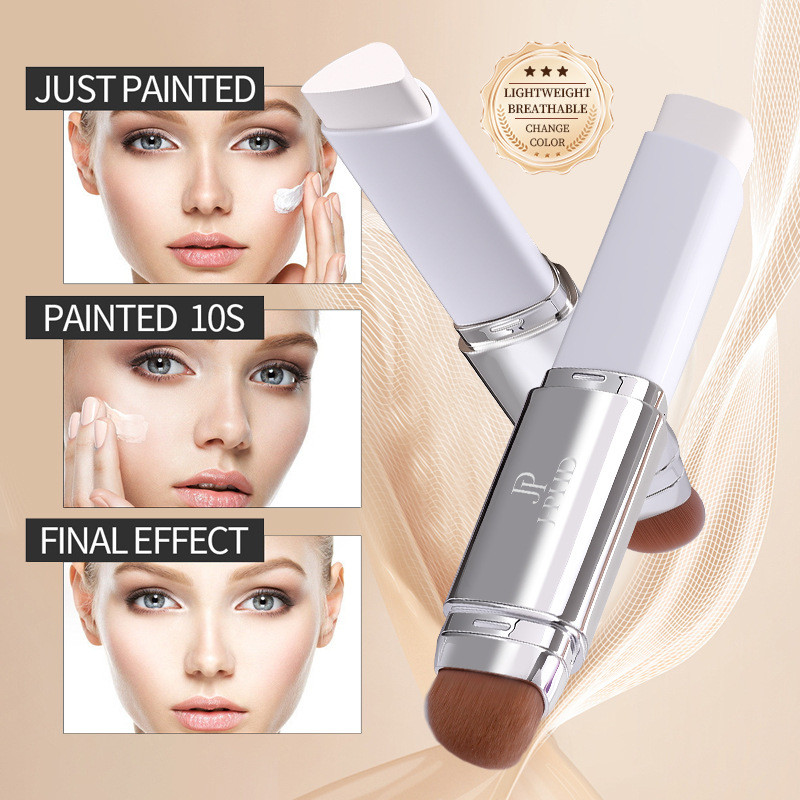 13g Dual Head อุณหภูมิเปลี่ยน Foundation Stick น้ําหนักเบา Breathable ยางลบคอนซีลเลอร์ 10s Effect