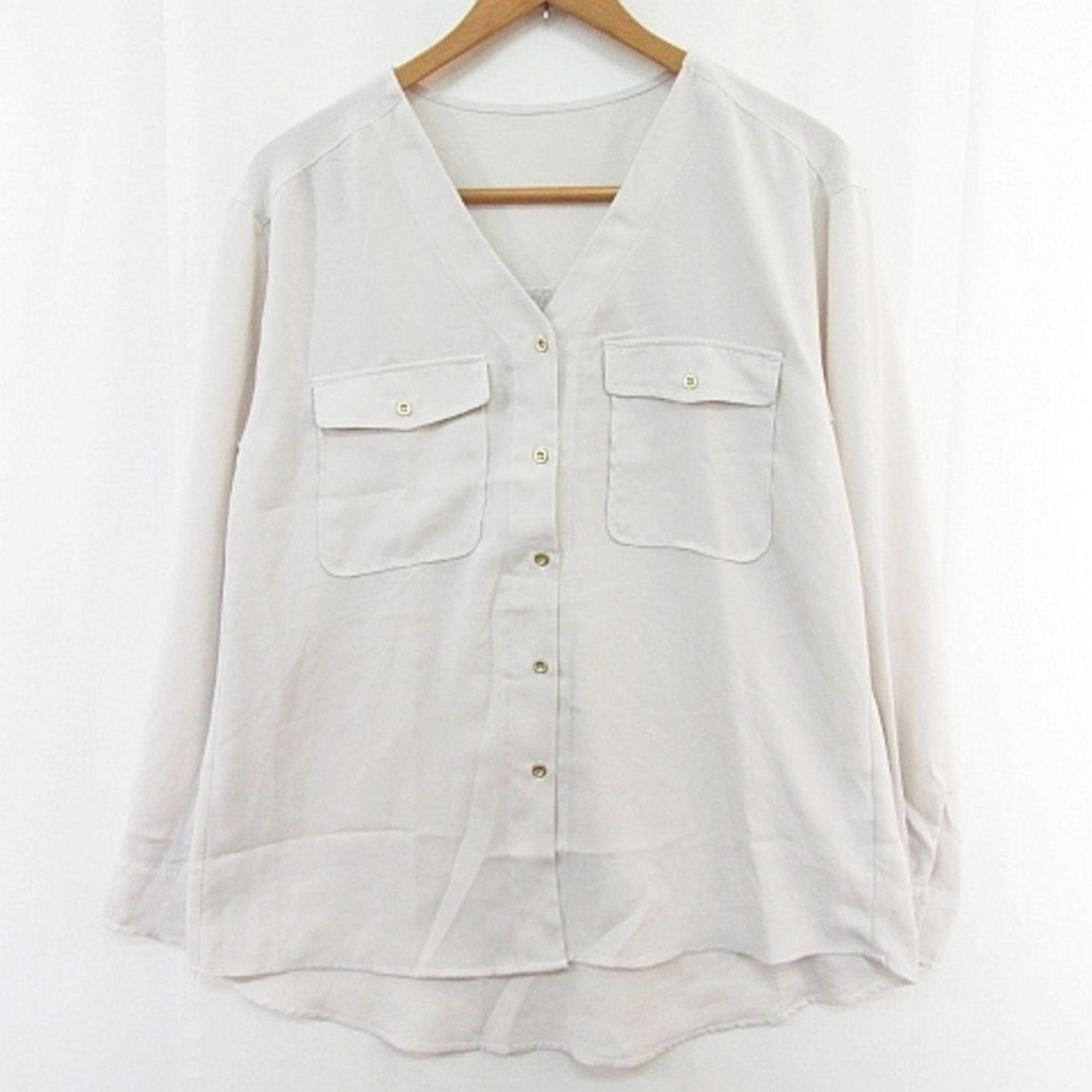 ViS Blouse v-neck white Long sleeves Direct from Japan Secondhand