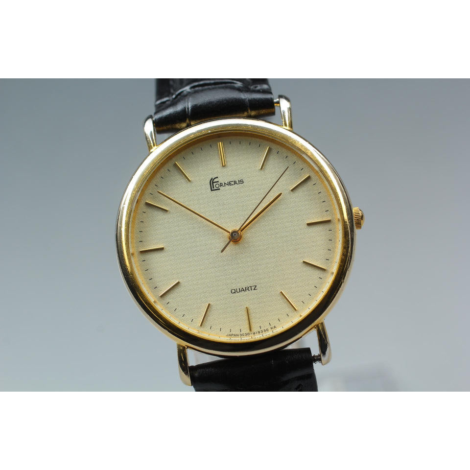 Near MINT* Citizen Luciano Forneris 3G30-407784 Gold 32mm Qz Men's Watch JAPAN