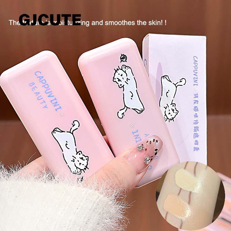 GJCUTE Cappuvini 3 สี Correcting คอนซีลเลอร์ Strip Palette Hydrating Eye Brightening คอนซีลเลอร์ Con