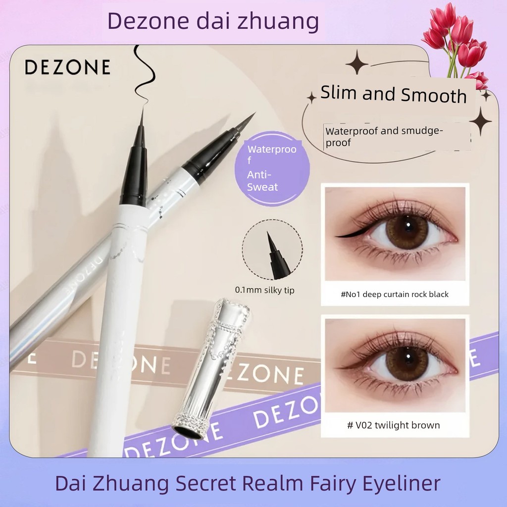 eyeliner อายไลเนอร์ DEZONE DEZONE DEZONE อายไลเนอร์สีกันน้ํา Non-Smudge Sweat-Proof ติดทนนาน Ultra-F