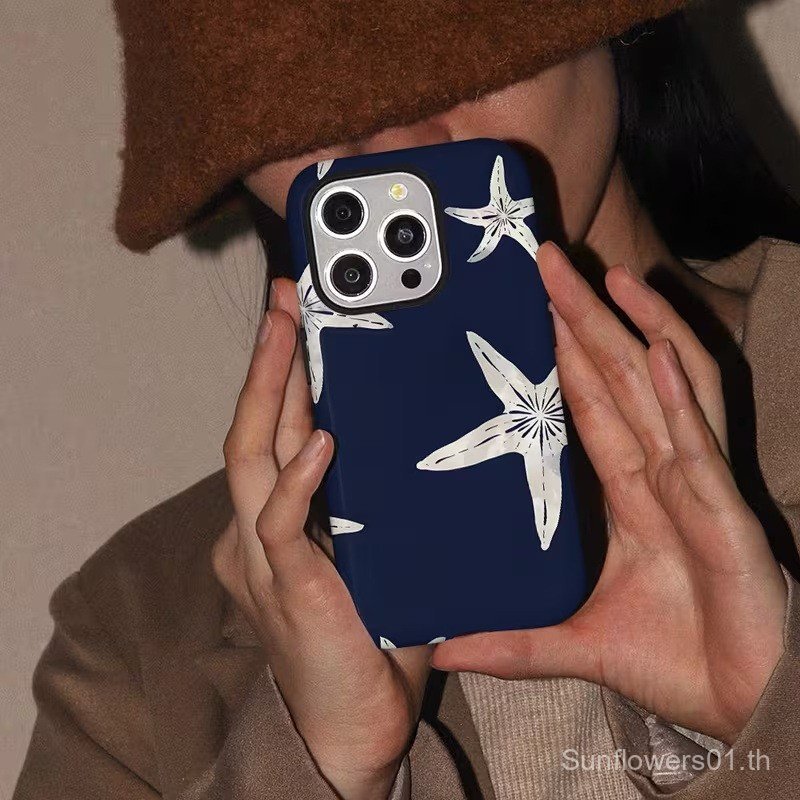 เคสโทรศัพท์ เหมาะสําหรับ iPhone ins หรูหรา Niche ปลาดาว iPhone17 เคสโทรศัพท์ iPhone15/16pro/13 Creat
