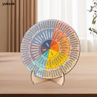[yuksok] Boxwood Feelings Wheel แผนภูมิอารมณ์สองด้านตกแต่งโต…