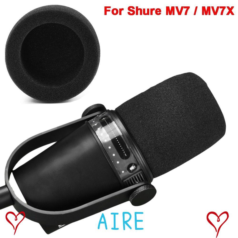 AIRE Mic ฝาครอบกระจก, Windproof เปลี่ยนไมโครโฟน Pop Filter, การเพิ่มประสิทธิภาพเสียง Flocked ฟองน้ํา