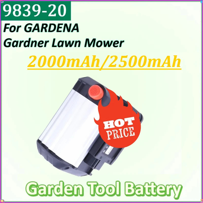 สําหรับ GARDENA Gardner เครื่องตัดหญ้า 18V 2.0Ah 2.5Ah สวนเครื่องมือแบตเตอรี่ใหม่ 9839-20 2.5/2.0Ah 