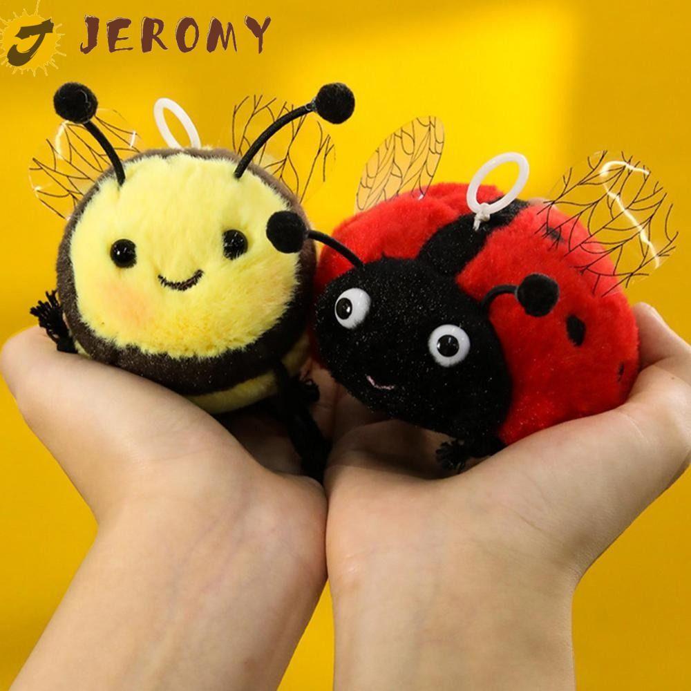 JEROMY Ladybug Bee Plush Toy, Ladybug Bee Sounding Ladybug ตุ๊กตาเด็ก,แมลงที่มีสีสันนุ่มสบายตุ๊กตาสั