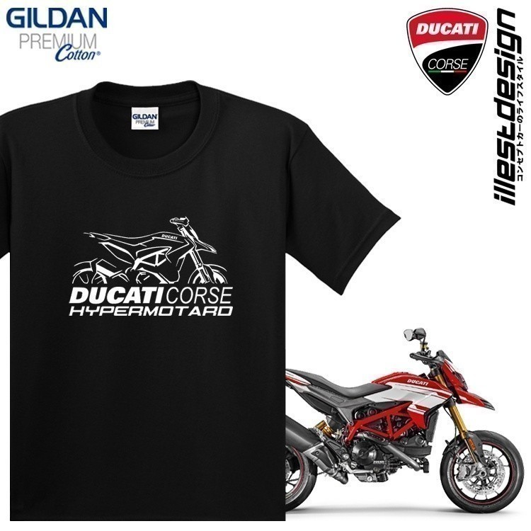 แฟชั่น 2026 23 Moto Tees : Ducati Hypermotard BD141 BD143 Hypermotard จักรยานออกแบบเสื้อยืด 796 939 