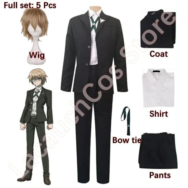 อะนิเมะ Danganronpa Byakuya Togami คอสเพลย์เครื่องแต่งกายวิกผมสั้น Dangan Ronpa ผู้ชายผู้หญิงชุดเสื้