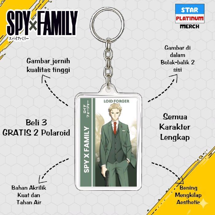Gantungan Kunci Spy X Family - พวงกุญแจ Spy X Family - Ganci Anime - Anya - Loid