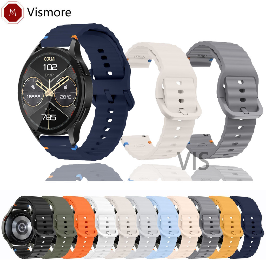 20 มม.22 มม.ซิลิโคนสําหรับ COLMI P60/P68/P78/P82/P8/P9/P28/P73/P76/P81 Plus Pro Land 2S/C81/C8/M41/M