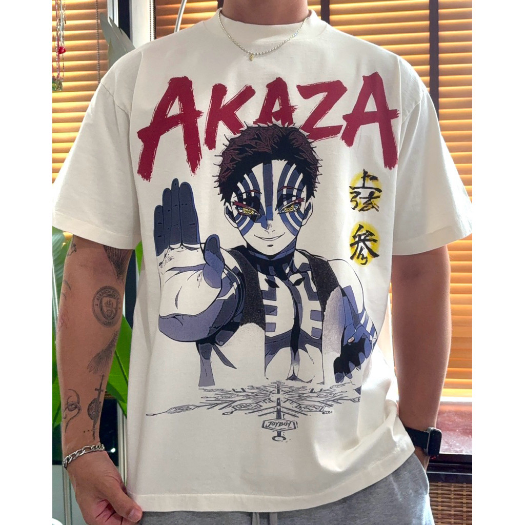 Joyboy Bootleg เสื้อยืดลาย Akaza🔥 สกรีน DTG