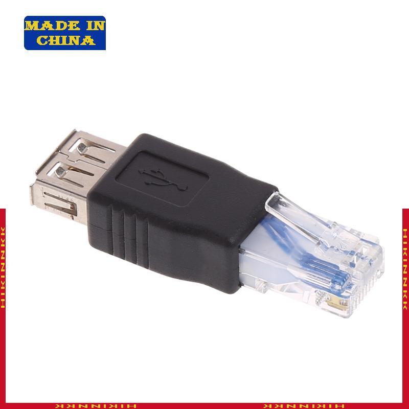 HIK USB Type A Female to RJ45 Male Connector Crystal USB Transfer Plug