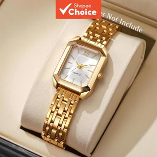 แฟชั่นสี่เหลี่ยมผืนผ้าผู้หญิงควอตซ์นาฬิกาข้อมือลําลองสุภาพสต…